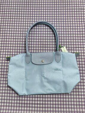 Longchamp Le Pliage series, low saturation haze blue, gentle and elegant